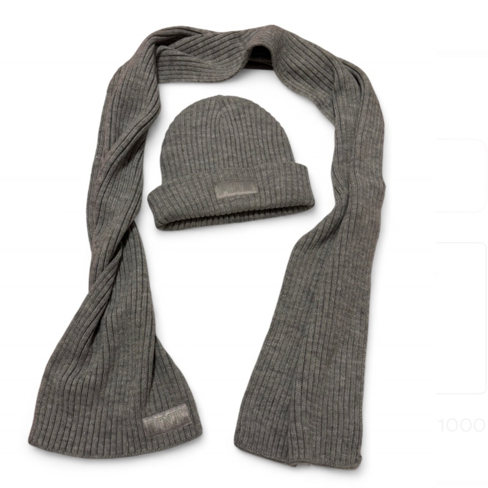 PINK Victoria's Secret Gray Knit Hat